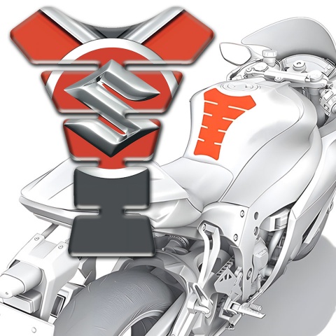 Suzuki Tank Fuse High End Gray Red Model 