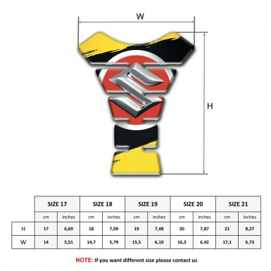 Suzuki Tank Protector Yellow Black painting Style 