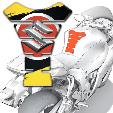 Suzuki Tank Protector Yellow Black painting Style 