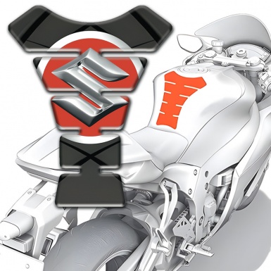 Suzuki Tank Fuse Gray Base with Black Lines Style 