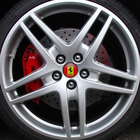 Ferrari Silicone Stickers Center Hub Retro Badge