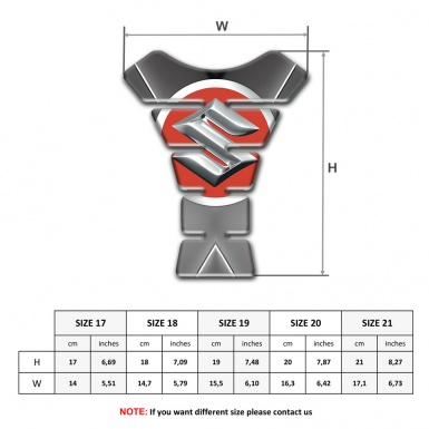 Suzuki Tank Pad Protector Gray Base with White Strope Decoration 