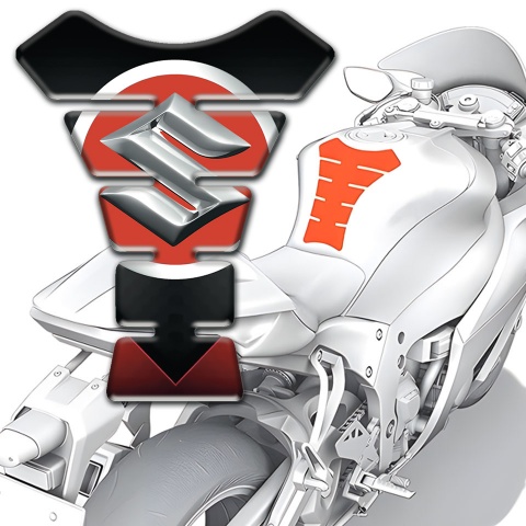 Suzuki Tank Pad Motorbike Clean dark Design 