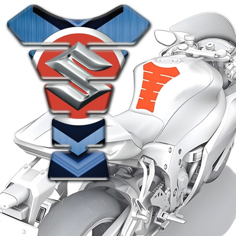Suzuki Tank Guard Pads Navy Blue Motive Edition 