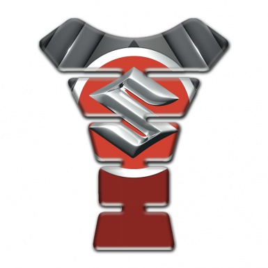 Suzuki Tank Fuse Big Silver Logo Edition with Gray ReD Base 