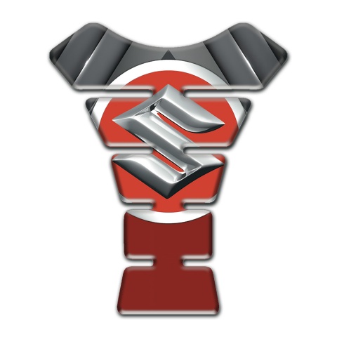 Suzuki Tank Fuse Big Silver Logo Edition with Gray ReD Base 