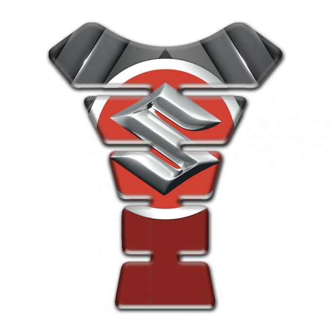 Suzuki Tank Fuse Big Silver Logo Edition with Gray ReD Base 