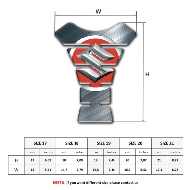 Suzuki Tank Guard Pads Polished Surface Design 