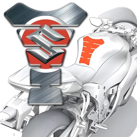 Suzuki Tank Guard Pads Polished Surface Design 
