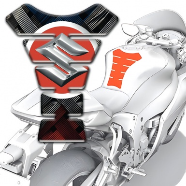 Suzuki Tank Pad Motorbike Crossed Belts Edition 