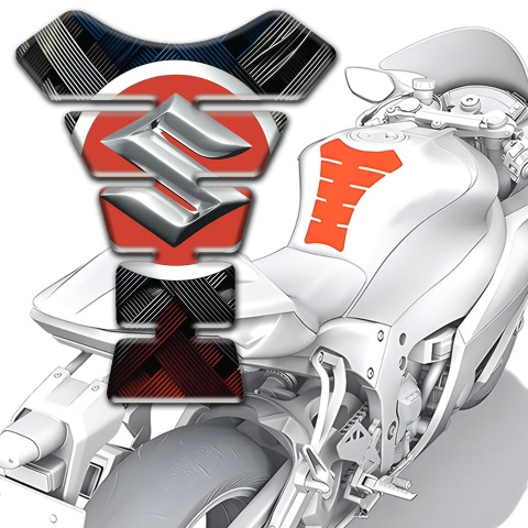 Suzuki Tank Pad Motorbike Crossed Belts Edition 
