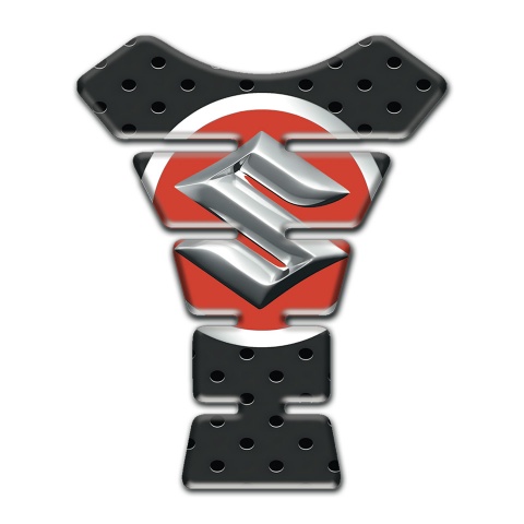 Suzuki Tank Guard Pads Perforated Surface Effect Design 
