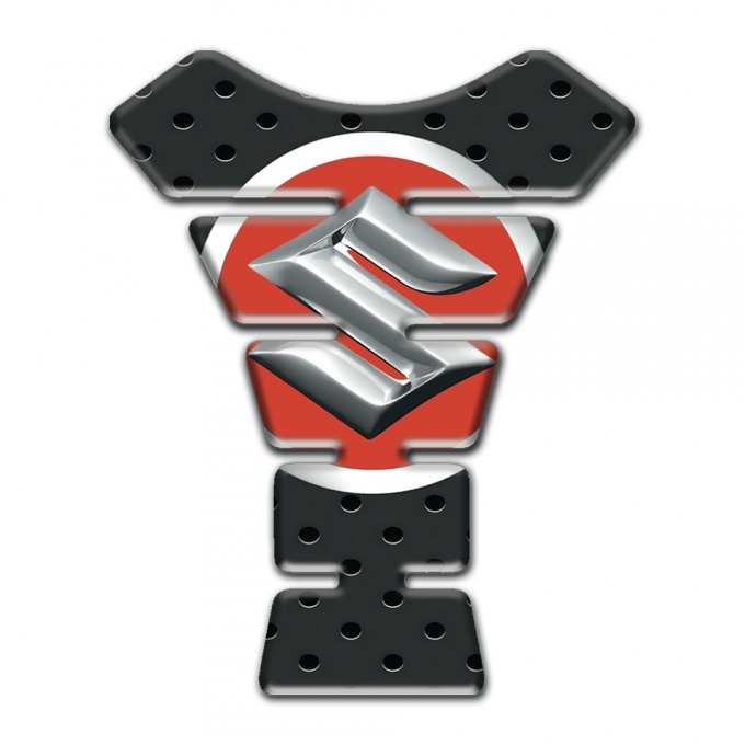 Suzuki Tank Guard Pads Perforated Surface Effect Design 