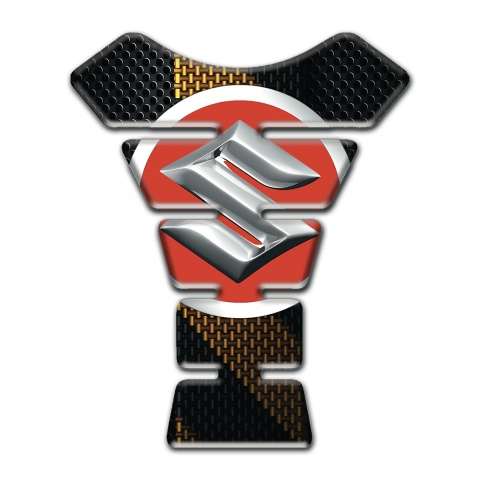 Suzuki Tank Protector Black Brown Carbon Decoration 