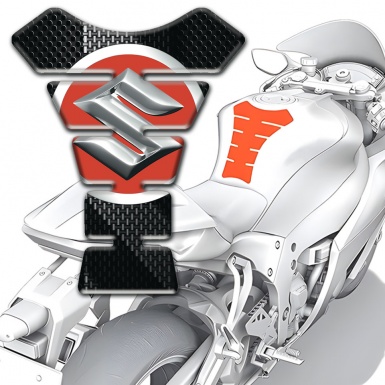 Suzuki Tank Guard Pads Black Gray Carbon decoration 
