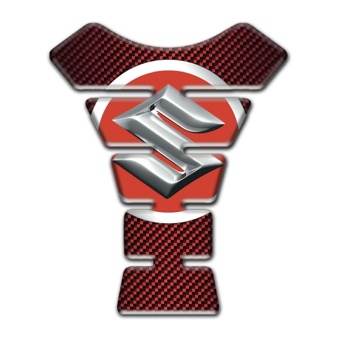 Suzuki Tank Pad Protector Red Carbon Design Model 