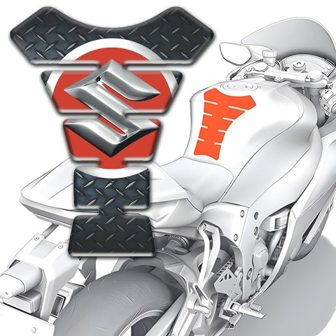 Suzuki Tank Pad Motorbike Rough Background Effect Style 