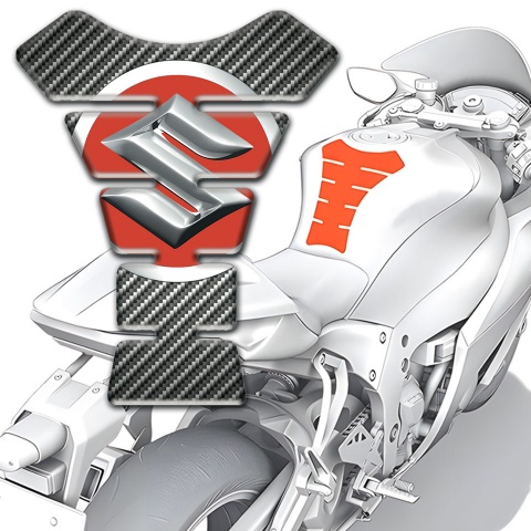 Suzuki Tank Guard Pads Classic Carbon Edition 