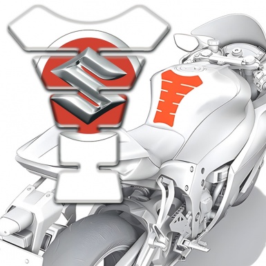 Suzuki Tank Pad Protector White Style 