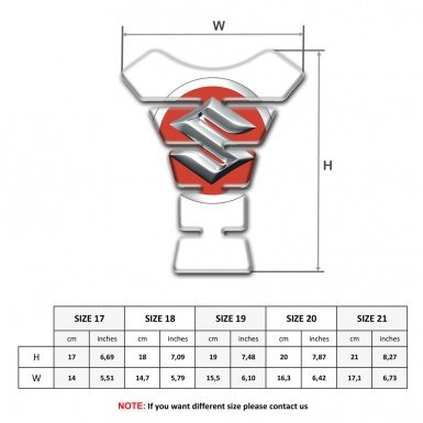 Suzuki Tank Pad Protector White Style 