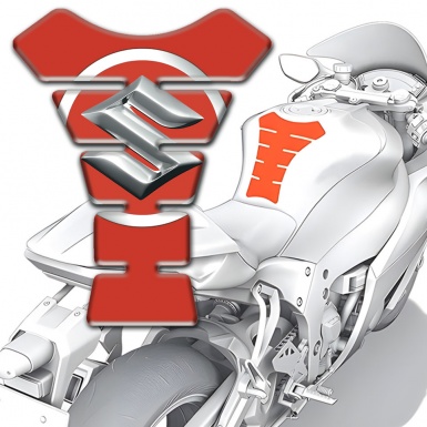 Suzuki Tank Pad Motorbike Red Style 