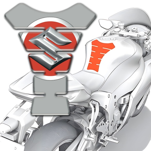 Suzuki Tank Pad Protector Gray Style 