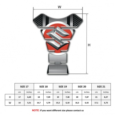 Suzuki Tank Pad Motorbike Center  Metal panel effect 