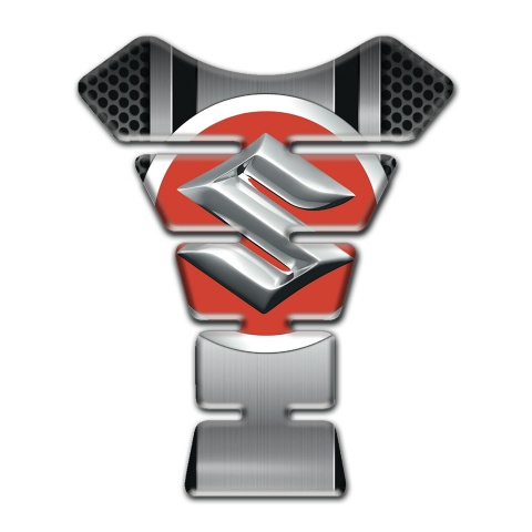 Suzuki Tank Pad Motorbike Center  Metal panel effect 