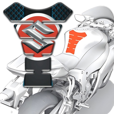 Suzuki Tank Protector Neon Mesh effect Design 