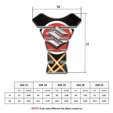 Suzuki Tank Fuse Crossed Orange Lights Design 
