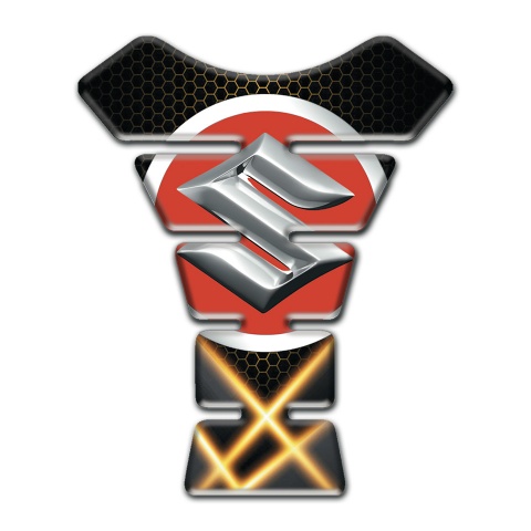 Suzuki Tank Fuse Crossed Orange Lights Design 