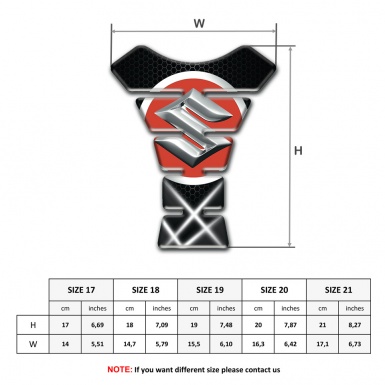 Suzuki Tank Pad Motorbike Crossed White Lights Design 