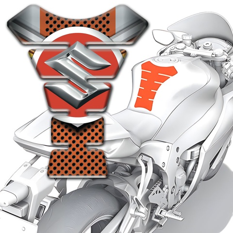 Suzuki Tank Pad Motorbike Copper Gray Decoration Model 