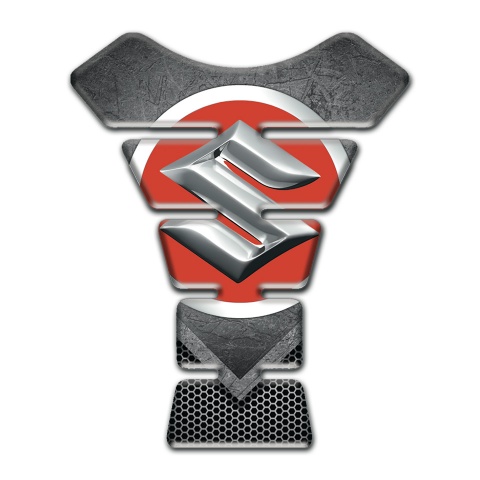 Suzuki Tank Guard Pads Scratched plate Effect 
