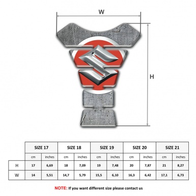 Suzuki Tank Pad Protector Stone Effect Design 