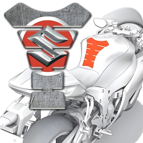 Suzuki Tank Pad Protector Stone Effect Design 