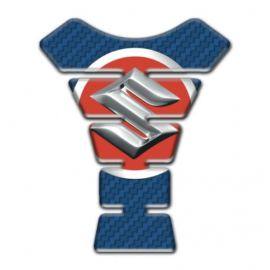 Suzuki Tank Pad Motorbike Navy Blue caarbon Design 