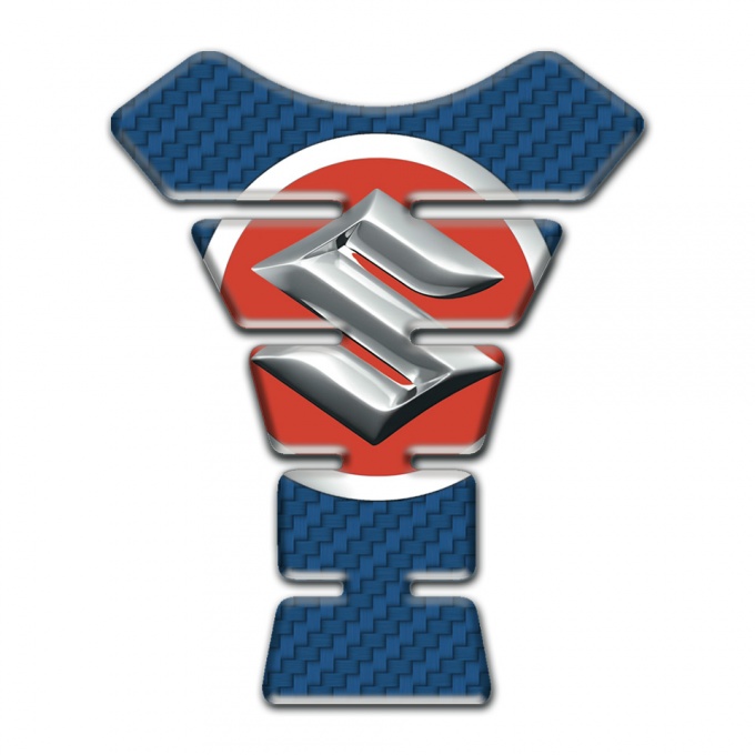 Suzuki Tank Pad Motorbike Navy Blue caarbon Design 