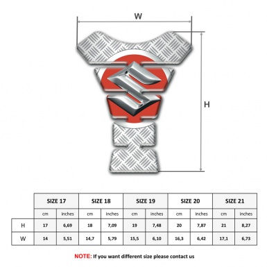 Suzuki Tank Protector Crossed Gray Decoration Design 