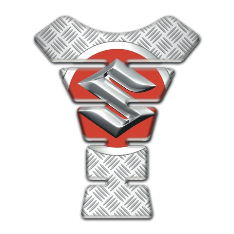 Suzuki Tank Protector Crossed Gray Decoration Design 