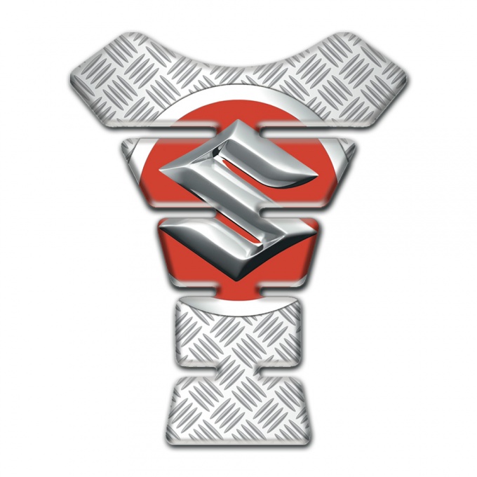 Suzuki Tank Protector Crossed Gray Decoration Design 