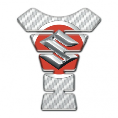Suzuki Tank Guard Pads White Carbon edition 