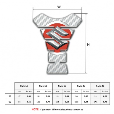 Suzuki Tank Guard Pads White Carbon edition 