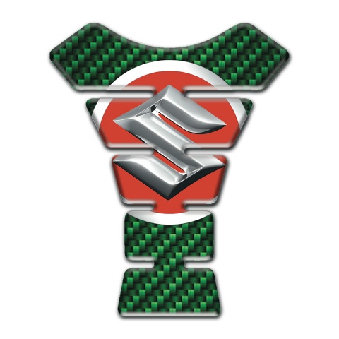 Suzuki Tank Pad Protector Green carbon design 
