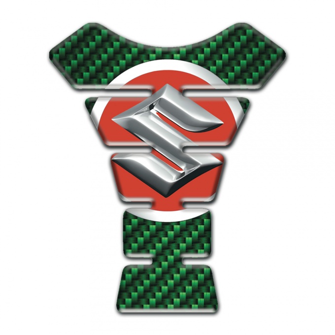 Suzuki Tank Pad Protector Green carbon design 
