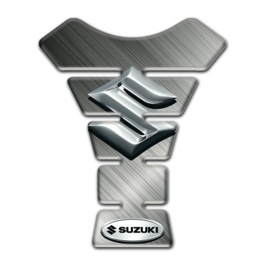 Suzuki Tank Pad Motorbike Matte Base Style with 3D Silver logo