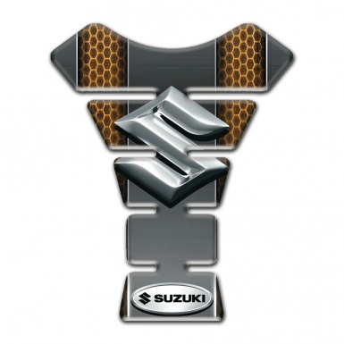 Suzuki Tank Pad Protector Copper Honeycomb motivr with 3D Logo 