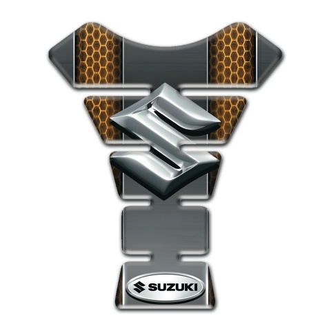 Suzuki Tank Pad Protector Copper Honeycomb motivr with 3D Logo 