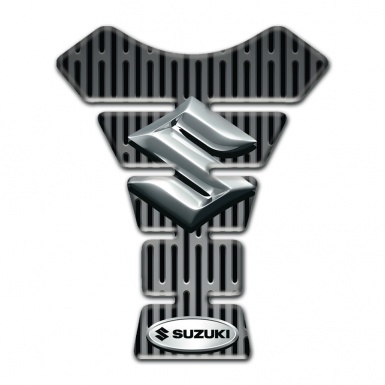 Suzuki Tank Protector Gray Ornament Base with 3D Logo Style 