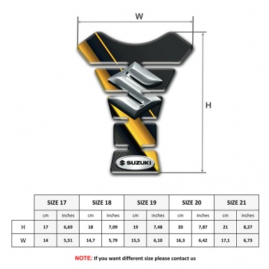 Suzuki Tank Fuse Yellow Diagonal Tape Base  with 3D Logo Style 